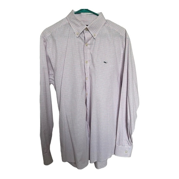 Vineyard Vines Men's Whale Shirt Long‎ Sleeve Button Up Slim Fit Collar Large - Picture 1 of 7